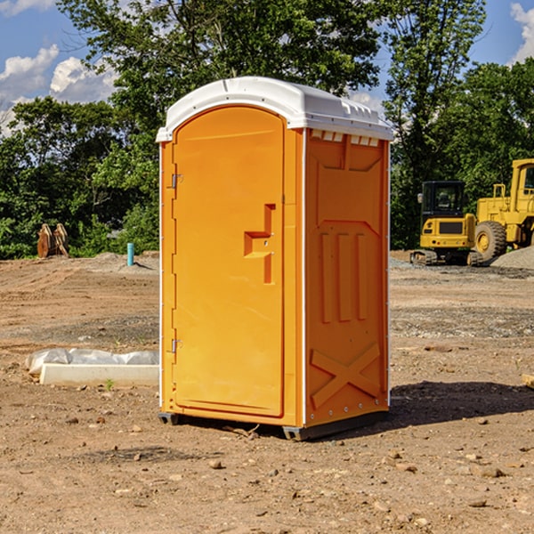 how often are the portable toilets cleaned and serviced during a rental period in Rimforest CA